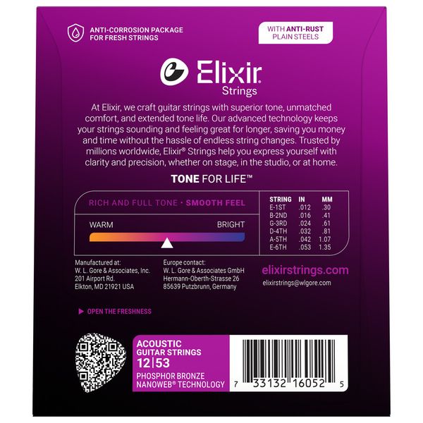 Elixir Nanoweb Light Phosphor Bronze